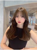 大人ガーリー×ミディアムレイヤーカット【心斎橋/髪質改善】