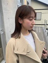 ビューズトーキョー(VIEWS TOKYO) 外ハネミディアム/流れる前髪/簡単スタイリング/ブラウンカラー
