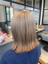 ヘアーサロン フーガ せんげん台店(HAIR SALON fuuga)&nbsp;【エンドカラー】ミルクティーオレンジ