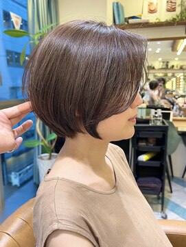 ロンド パルティール 大宮(Lond partir) 夏レイヤーカットウェットヘアオリーブベージュニュアンスパーマ