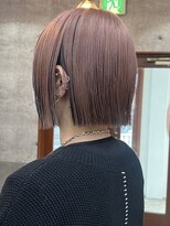 ラフヘアデザイン(Raf hair design)&nbsp;バレイヤージュコントラストハイライトインナーカラーボブ