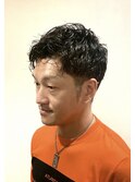 ナチュラルパーマ メンズパーマ メンズカット 爽やか