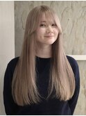 ハイトーンカラーブロンドシルバーアッシュホワイトベージュ金髪