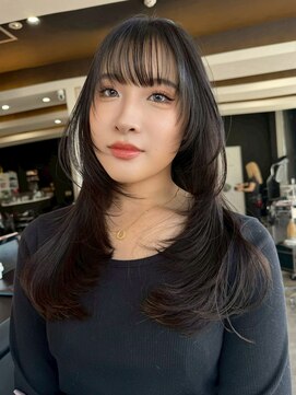 エイチ(H) xカット//ホワイトグレージュ/レイヤーカット/チェリーブラウン