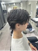 センターパート×フェザーパーマ（栄/名古屋/メンズ）