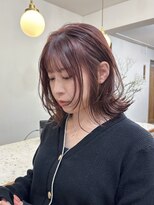 シエン 恵比寿(CIEN)&nbsp;顔まわりレイヤー/外はねミディアム/チェリーブラウン/恵比寿