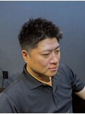 ビジネスフォーマル 短髪黒髪アップバングベリーショート