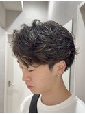 仙台メンズパーマ/仙台ルーズパーマ/センターパート/ラフカール