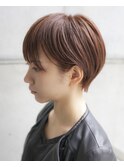大人可愛い20代30代40代黒髪前下がりショートボブ丸みショート◎