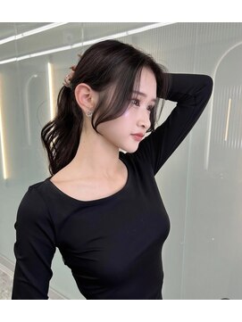 ボタン ハカタ(VOTAN hakata) 博多美容室/センターパート/前髪なし/博多駅周辺