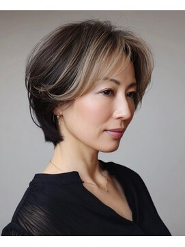 ハーツ(Heart's) ショート×白髪ぼかしハイライト