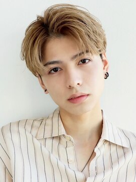 アズ ワン(AS ONE) 韓国ヘアコンマバング韓国マッシュセンターパートフェザーパーマ