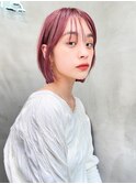 Aimee 町田 チェリーピンク×しっとりボブ