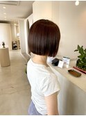 切りっぱなしボブ×アッシュブラウン
