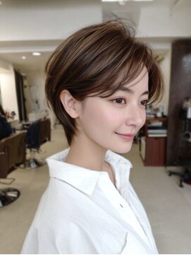 レリーノーブル 西宮北口(RelyNoble) 40代ひし形ショート×耳かけですっきり[西宮北口/髪質改善]