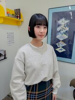 髪と自然&nbsp;ワイドバング×ミニボブ