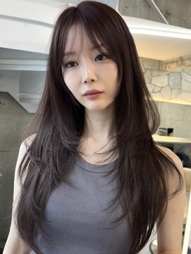 ヨロ 渋谷(YOLO) 韓国ヘアーハッシュカットレイヤーカットハイライトカラー