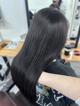 ソヨン 栄店(SOYON) 似合わせカット/ダークアッシュ/大人ガーリー/脱白髪染め/くせ毛