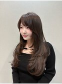 ブリーチなし透明感カラーのバタフライレイヤー