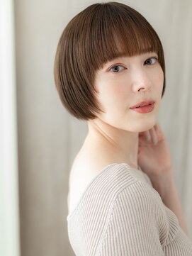 カバーヘア ブリス 大宮西口(COVER HAIR bliss) ぱっつん前髪顔周りカット刈り上げクールショートX大宮30代40代