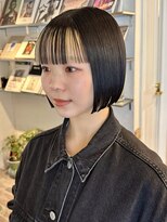 ザ スリック(THE SLICK)&nbsp;インナーホワイト×黒髪ボブ髪質改善×個性演出