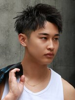 ラクーントウキョウ(RACCOON.TOKYO)&nbsp;スパイキーショート　ピンパーマ　短髪アップバング