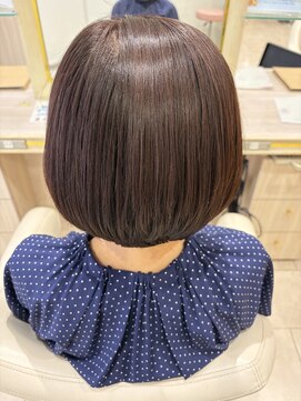 アッシュ 仙川店(Ash) 40代50代60代 艶まとまる大人の丸みショートボブ