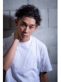 オールバック×パーマ <渋谷> <理容室> <バーバー>