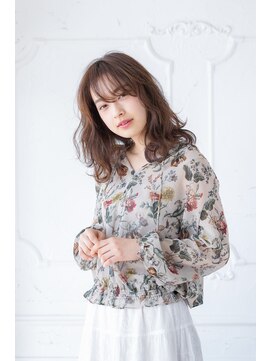 ピケ(pique) 大人レイヤーで可愛いミディアム/大人レイヤーバング/透明感