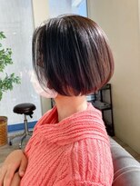 ラボヌールヘアーノーブル 新越谷店(La Bonheur hair noble) 【noble高橋】ピンキーショートボブ/テラコッタ【新越谷美容室】