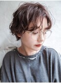 大人可愛い20代30代40代黒髪小顔丸みショートウルフ