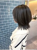 ハイライトグレージュ×レイヤーミディ