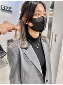 インナーカラーショコラアッシュヘルシースタイル波巻きぎゃう