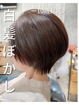 ヘアサロン アティリー(Hair Salon Attirer) 西梅田/ボブ/グレーベージュ/白髪ぼかし【Attirer飯田裕之】