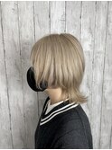 【ダブルカラー】【マッシュウルフ】【デザインカラー】ブリーチ