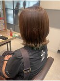 外はねボブ×インナーカラー
