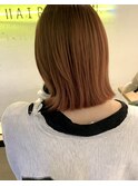 【EIGHT 福岡3月】馬場佑馬アプリコットオレンジ×パツっとボブ