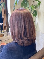 ヘアリゾート粋 ティガ 池袋店(tiga)&nbsp;レイヤーミディアム/ピンクブラウン