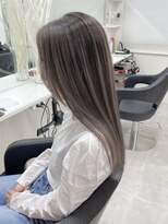 オル('olu)&nbsp;暗めバレイヤージュラベンダーグレージュ