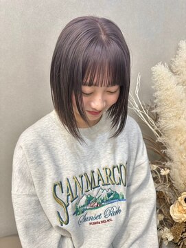 リブロ(LiBro) ラベンダーミルクティー大人ガーリーボブこなれミディ胸上