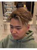 毛流れアップバング