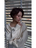 アンダーバーホワイト 天神店(_WHITE) ショート透明感カラー/シースルーバング/顔まわり／レイヤー