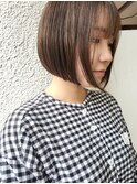 【零也】ボブ×シフォンベージュ