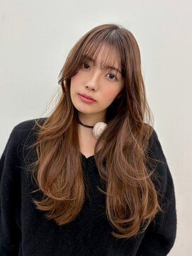 ヒュー 広島(HEW) 20代30代大人かわいいレイヤーカットブラウンベージュ