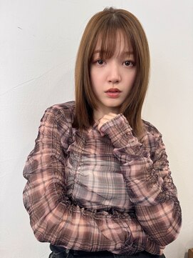 ロア 四条河原町店(LoRE) ウルフカットくびれヘアアプリコットオレンジハイライトカラー