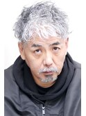 スパイラルパーマツーブロック刈り上げショートウェーブバーバー