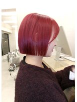 ミース(MIES) ボブ/ぱつっとボブ/ケアブリーチ/レッドカラー/難波