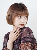切りっぱなしショート・ボブ/絶壁解消/前髪なし/20代/30代/面長