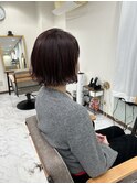 パツッとボブ×春にオススメブリーチなしピンクヘア