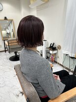 ソル(sol) パツッとボブ×春にオススメブリーチなしピンクヘア